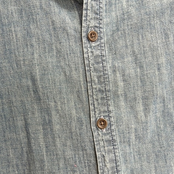All Saints Denim Cotton Button Down Shirt - Picture 7 of 8